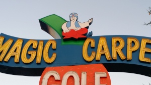 magic carpet golf neon sign